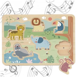 Zabawka Tooky Drewniane Interaktywne puzzle Zwierzątka