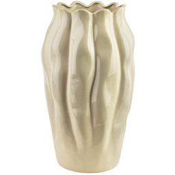 Wazon dekoracyjny ceramiczny beżowy 30x17x12 HTTX9406