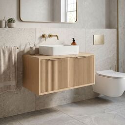 Szafka łazienkowa pod umywalkę Rea Core 80cm Beige