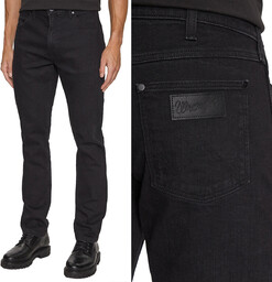 Wrangler LARSTON SLIM TAPERED Atmosphere ZWĘŻANE CZARNY DżINS
