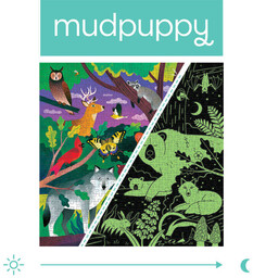 Mudpuppy, Puzzle rodzinne świecące w ciemności Las, 500