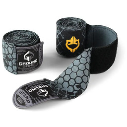 Ground Game Bandaże Bokserskie Owijki "Cage Gold" Czarne