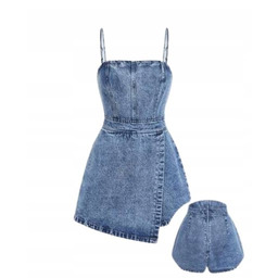 SHEIN KOMBINEZON DAMSKI NIEBIESKI JEANSOWY NA ZAMEK 36