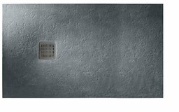 Roca Terran 100x80cm brodzik prostokątny konglomeratowy szary łupek