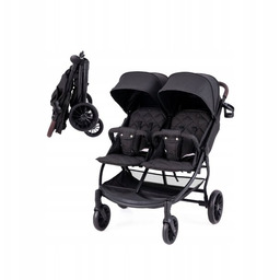 Wózek bliźniąt z regulowa oparcie przenośny składany bliźniaczy