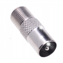 Przejście Adapter Wtyk F Wtyk Antenowy Tv 100szt