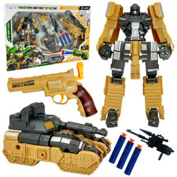 Zestaw 3w1 Robot Transformujący Czołg Wyrzutnia na Strzałki