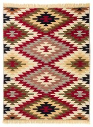 Dywan Kilim Gold Aztecki beżowy dwustronny