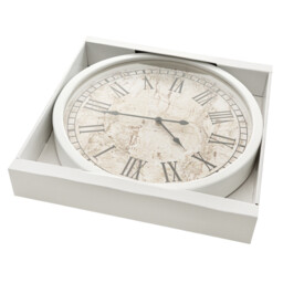 Eurofirany Zegar ścienny 67 40x7x40 beżowy biały