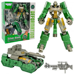 Robot Transformujący srebrny Blade 2w1 Czołg