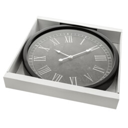 Eurofirany Zegar ścienny 68 40x7x40 czarny biały