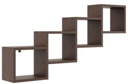 Nowoczesny regał na ścianę, TORS, 109x18x57 cm, wenge,