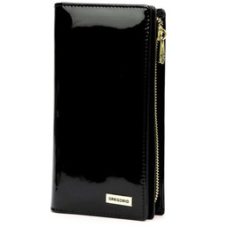 Gregorio LS-124 BLACK portfel damski skórzany czarny RFID