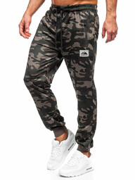 Khaki spodnie męskie joggery dresowe moro Denley JX6186