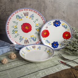 Livello Serwis Obiadowy Komplet Zestaw Talerzy 6 osób