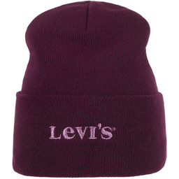 Czapka Beanie Recycled by Levi s , śliwkowy,