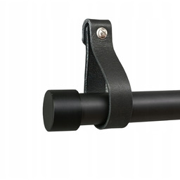Karnisz 25mm Czarny 120cm wspornik Skóra czarny 1