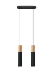 Lampa wisząca PABLO 2 czarna - Sollux