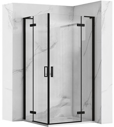 REA-K6600 Hugo Black Kabina bez brodzika 80x80x200/drzwi 80