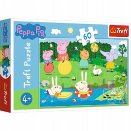 Puzzle 60 elem Świnka Peppa Wakacyjna zabawa Trefl