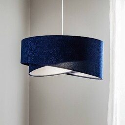Maco Design Żyrandol Vivien, dwukolorowy, niebieski/srebrny