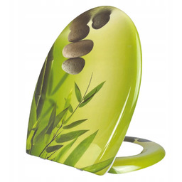 Deska sedesowa Stinnea Bambo Stones wielokolorowy, zielony duroplast