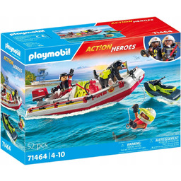 Playmobil 71464 Łódź straży pożarnej ze skuterem wodnym