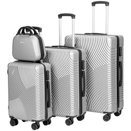 VOYANO Zestaw walizek Azores 28.5/55/66/76 cm Srebrny
