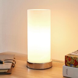 Lampa stołowa Lindby Elianna, biały, szkło, 24 cm,