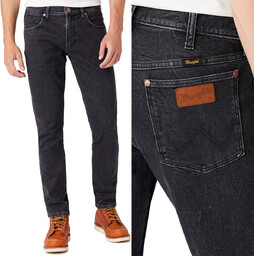 Wrangler LARSTON Black Lightning HERITAGE COLLECTION CZARNY DżINS