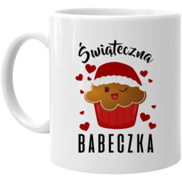 Świąteczna babeczka - kubek na prezent