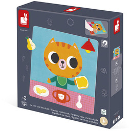 Janod Magnetyczna układanka Plan dnia Kot 2+