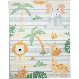 Dywan Dziecięcy Drukowany Kids 200x300 Lew Słoń Żyrafa