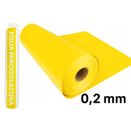 Folia Paroizolacyjna Żółta Atest 0,2mm 100m2 2x50m El-bud