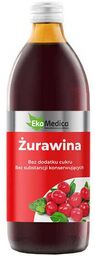 EkaMedica Żurawina, sok, 1000 ml