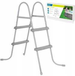Drabinka do basenu bezpieczna dwustronna basenowa stabilna 84cm