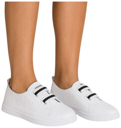 Tenisówki slip on Wsuwane białe ażurowe