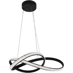 Lampa do salonu glamour czarna LED Fondi K-8236