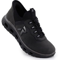 Półbuty damskie sportowe wsuwane czarne Rieker M6065-45