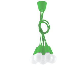 Lampa wisząca DIEGO 5 zielony - Sollux