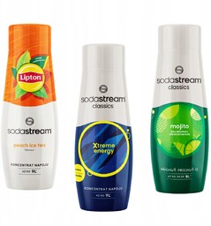 Zestaw 3 koncentratów Sodastream Lipton Ice Tea Peach