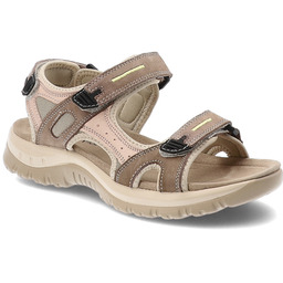 McKeylor Sandały damskie, cholewka ze skóry naturalnej zapinane