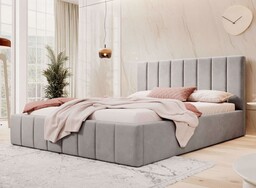 Łóżko tapicerowane SF1069P 160x200 Welur Szary