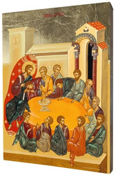 Ikona Religijna Złocona Ostatnia Wieczerza