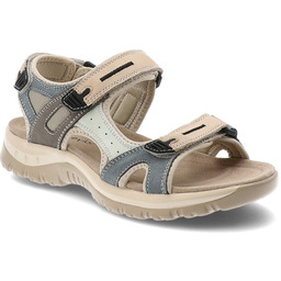 McKeylor Sandały damskie, cholewka ze skóry naturalnej regulowane