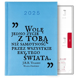 KALENDARZ BŁĘKITNY A5 2025 PREZENT Z J.R.R. TOLKIEN