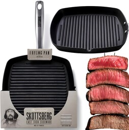 Patelnia Grillowa Żeliwna Na Ognisko Nonstick Skottsberg Cast