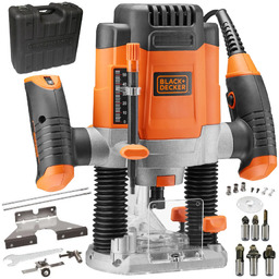 Frezarka górnowrzecionowa akcesoria walizka Black Decker KW1200EKA