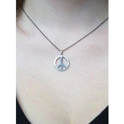 Pacyfka zawieszka srebrna grafitowa