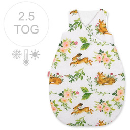 Śpiworek niemowlęcy całoroczny ocieplany 75 cm- w lesie